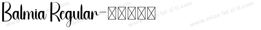 Balmia Regular字体转换